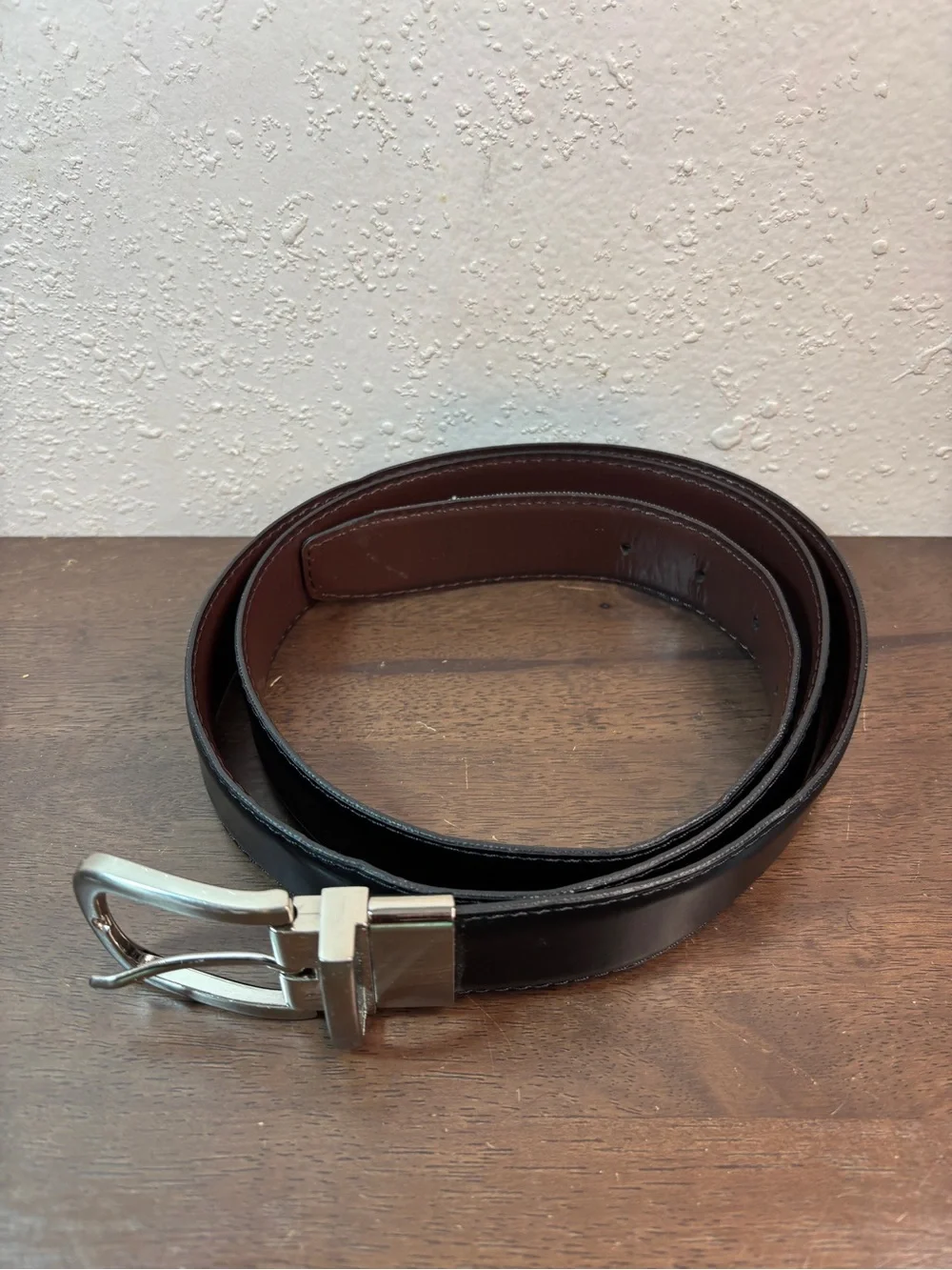 Classic Black Reversible Belt with Silver Buckle